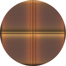 Round Machine Washable Transitional Bronze Brown Rug, wshpat3704