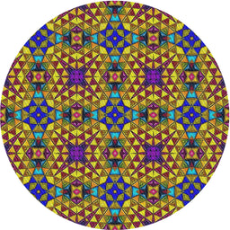 Round Machine Washable Transitional Plum Velvet Purple Rug, wshpat3712