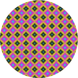 Round Patterned Copper Green Modern Rug, pat3713
