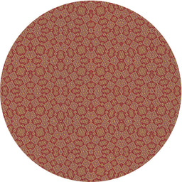 Round Machine Washable Transitional Sand Brown Rug, wshpat3715