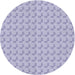 Round Machine Washable Transitional Pale Lilac Purple Rug, wshpat371