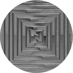 Round Patterned Dark Gray Novelty Rug, pat3724