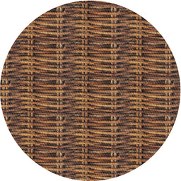 Round Machine Washable Transitional Night Red Rug, wshpat3731