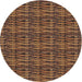 Round Patterned Red Novelty Rug, pat3731