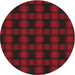 Round Patterned Brown Red Novelty Rug, pat3734