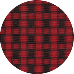 Round Machine Washable Transitional Brown Red Rug, wshpat3734