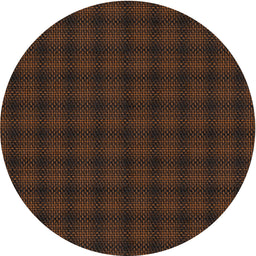 Round Machine Washable Transitional Chestnut Brown Rug, wshpat3736
