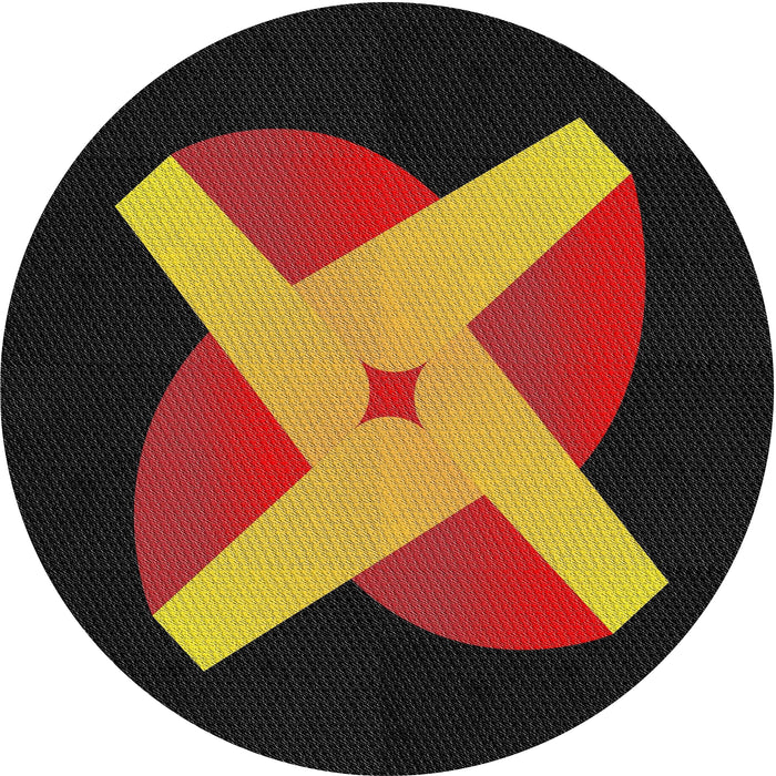 Round Patterned Brown Novelty Rug, pat374