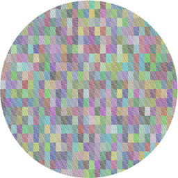 Round Patterned Gray Modern Rug, pat3750