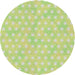 Round Machine Washable Transitional Tea Green Rug, wshpat3766