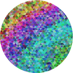 Round Patterned Mint Green Modern Rug, pat3780