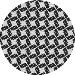 Round Patterned Gray Novelty Rug, pat3785