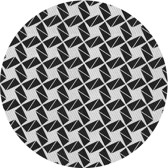 Round Patterned Gray Novelty Rug, pat3785