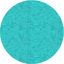 Round Machine Washable Transitional DarkTurquoise Green Rug, wshpat3790