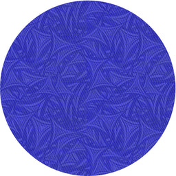Round Patterned Bright Blue Novelty Rug, pat3791