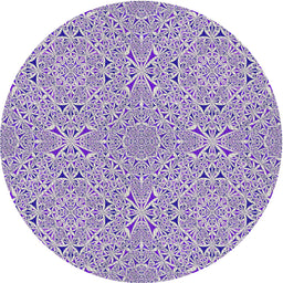 Round Patterned Gray Modern Rug, pat3796