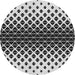 Round Patterned Platinum Gray Novelty Rug, pat3798