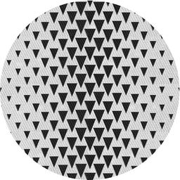 Round Patterned Gray Novelty Rug, pat3799