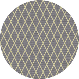 Round Machine Washable Transitional Black Rug, wshpat379