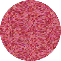 Round Machine Washable Transitional Red Rug, wshpat3802