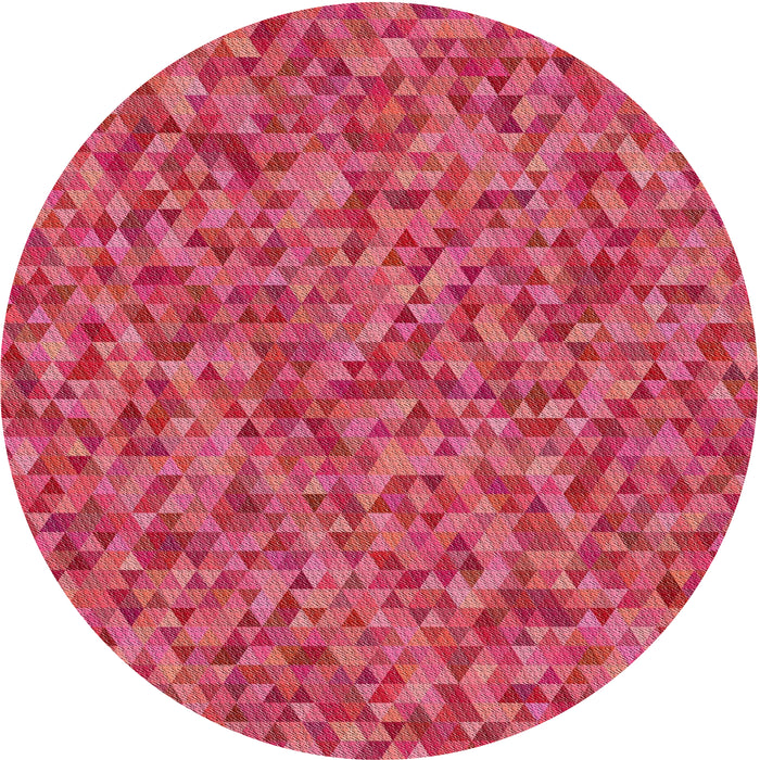 Round Machine Washable Transitional Red Rug, wshpat3802