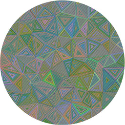 Round Patterned Gray Modern Rug, pat3811