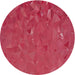 Round Patterned Red Novelty Rug, pat3823