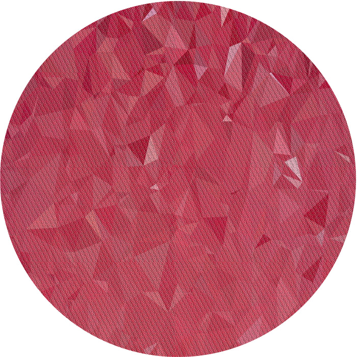 Round Machine Washable Transitional Red Rug, wshpat3823