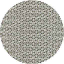 Round Patterned Gray Novelty Rug, pat382