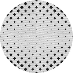 Round Machine Washable Transitional White Smoke Rug, wshpat3837