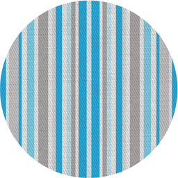 Round Patterned Blue Novelty Rug, pat3840