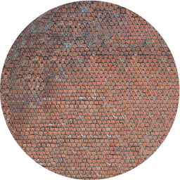 Round Patterned Light Copper Gold Novelty Rug, pat3858