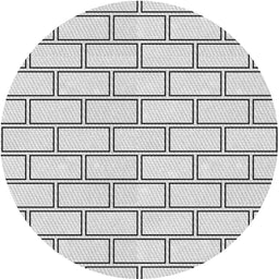 Round Patterned Gray Novelty Rug, pat3859