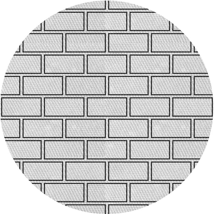 Round Machine Washable Transitional Grey Gray Rug, wshpat3859