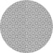 Round Patterned Platinum Gray Novelty Rug, pat385