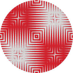 Round Machine Washable Transitional Red Rug, wshpat3868
