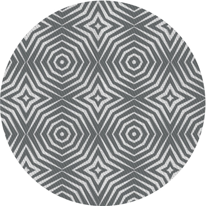 Round Machine Washable Transitional Gray Rug, wshpat3869