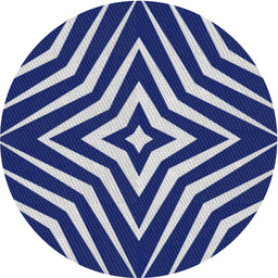 Round Patterned Light Steel Blue Novelty Rug, pat3870
