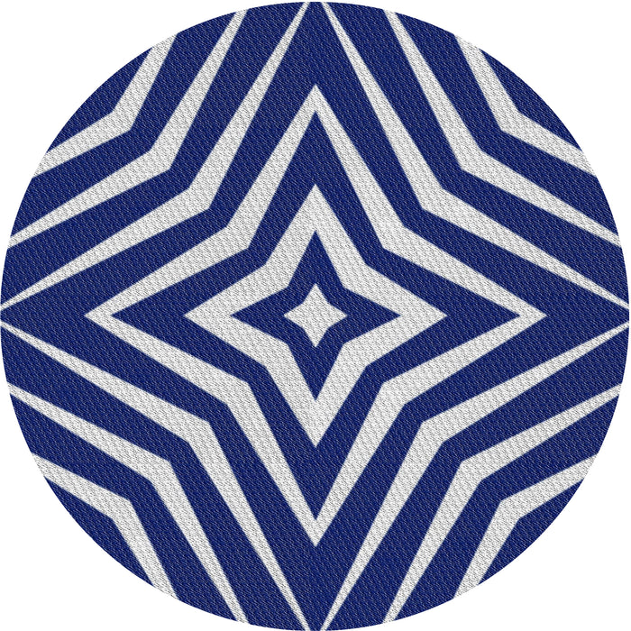 Round Patterned Light Steel Blue Novelty Rug, pat3870