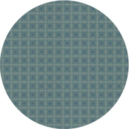 Round Patterned Blue Novelty Rug, pat3875