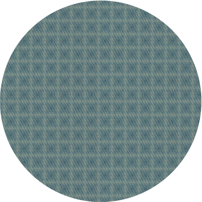 Round Machine Washable Transitional Blue Rug, wshpat3875