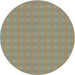 Round Patterned Dark Green Novelty Rug, pat3876