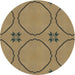 Round Patterned Reddish Brown Novelty Rug, pat3881