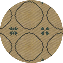 Round Machine Washable Transitional Red Brown Rug, wshpat3881