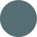 Round Patterned Dark Blue Grey Blue Novelty Rug, pat3883