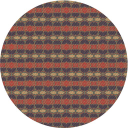 Round Machine Washable Transitional Dark Almond Brown Rug, wshpat3888