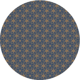 Round Patterned Gray Novelty Rug, pat3890