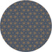 Round Patterned Gray Novelty Rug, pat3890