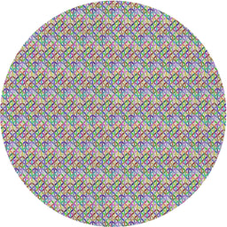 Round Patterned Purple Novelty Rug, pat3898