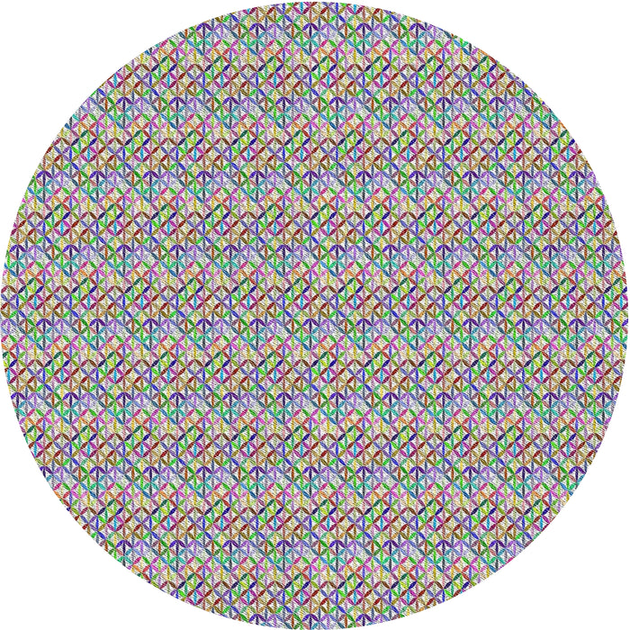 Round Machine Washable Transitional Viola Purple Rug, wshpat3898